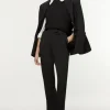 Tall Technical Crepe Tailored Straight Turn Up Hem
