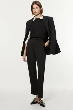 Tall Technical Crepe Tailored Straight Turn Up Hem