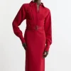 Tall Twill Collared Woven Maxi Dress