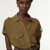Tall Woven Viscose Short Sleeved Shirt