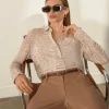 The Founder Animal Print Viscose Georgette Woven Shirt