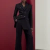 The Founder Compact Stretch Wide Leg Pants