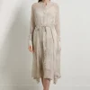 The Founder Petite Animal Print Viscose Georgette Woven Midi Dress