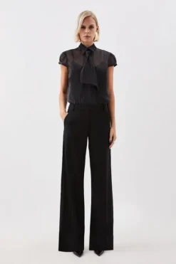 The Founder Premium Twill Tie Waist Detail Blazer & Trouser Set