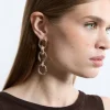 Tortoise Shell Gold Chain Earrings