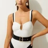 Trim Detail High Cut Swimsuit
