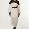 Twill Balloon Sleeve Woven Midi Dress
