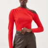Viscose Blend Asymmetric Sweater