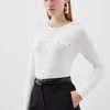 Viscose Blend Knitted Button Detail Sweater
