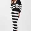 Viscose Blend Relaxed Stripe Cardi Co-Ord
