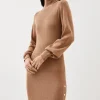 Viscose Blend Rib Knitted Midaxi Dress