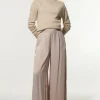 Viscose Satin Wide Leg Woven Pants