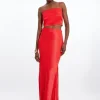 Viscose Satin Woven Top And Skirt Set