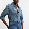 Washed Denim Buttoned Shirt