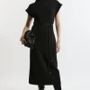 Wool Blend Cosy Knit Belted Midaxi Dress