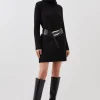 Wool Blend Cosy Turtleneck Knit Dress
