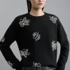 Wool Blend Embellished Cosy Knit Sweater