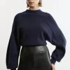 Wool Look Rounded Sleeve Knit Top