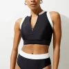 Zip Up Racer Bikini Top