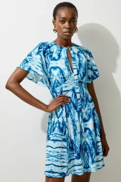 Abstract Geo Print Jersey Mini Dress