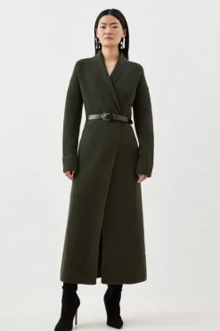 Belted Knit Maxi Coatigan