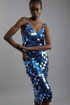 Chainmail Strappy Midi Dress