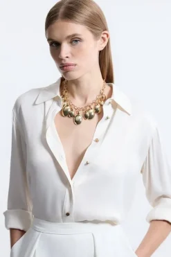 Chunky Statement Metal Multi Link Necklace