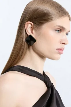 Chunky Statement Square Stud Earring