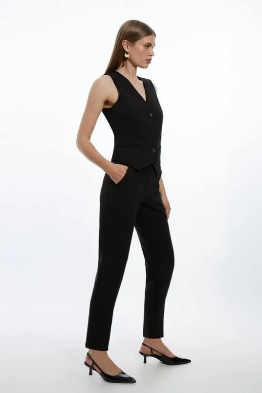 Clean Tailored Grosgrain Tipped Suit Set