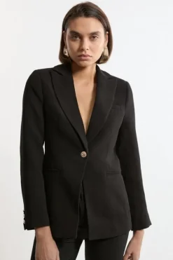 Compact Stretch Essential Single Breasted Tailored Blazer