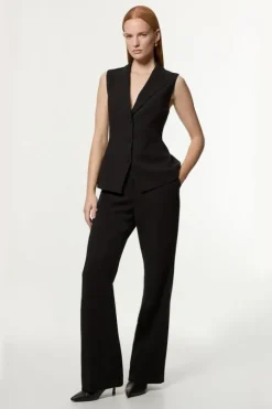 Compact Stretch Essential Tailored Straight Leg Pants