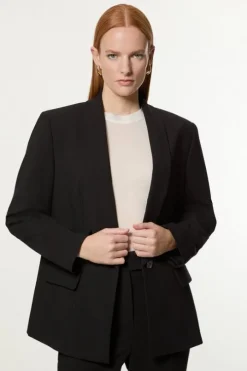 Compact Stretch Essential Tailored Single Breasted Blazer