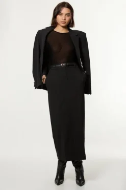 Compact Stretch Essential Tailored Maxi Skirt