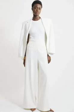 Compact Stretch Straight Leg Dress Pants