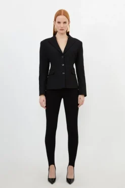 Compact Stretched Tailored Darted Blazer