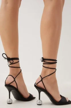 Crystal Ball Strappy Heel