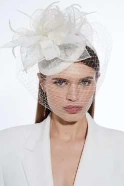 Dramatic Flower Veil Fascinator