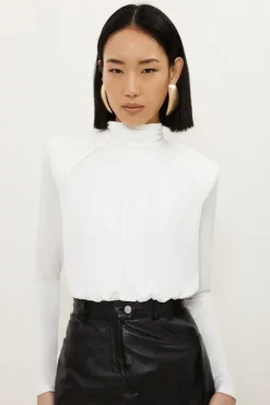 Drapey Jersey Crepe Bodysuit