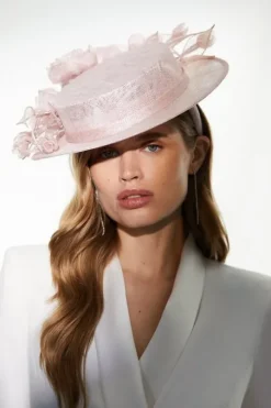 Emily- London Floral Detail Boater Hat