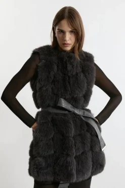 Faux Fur Panelled Vest