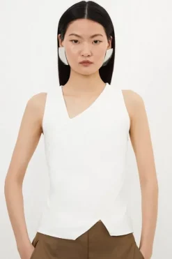 Figure Form Bandage Asymmetric Knit Top