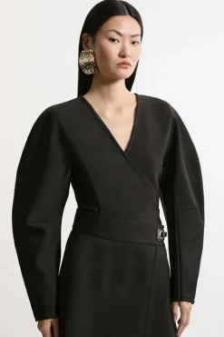 Figure Form Bandage Banana Sleeve Knit Top