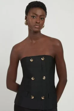 Figure Form Bandage Bandeau Knit Top