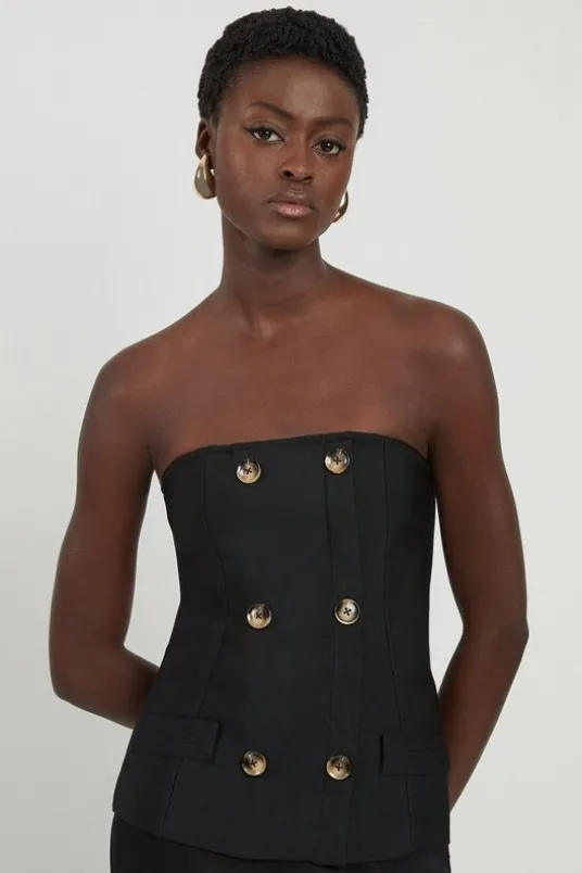 Figure Form Bandage Bandeau Knit Top