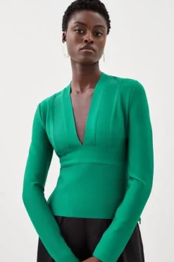 Figure Form Bandage Knit Top