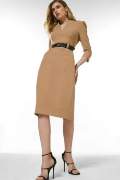 Forever Belted Midi Dress