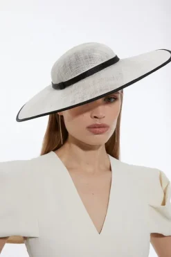 Grosgrain Trim Large Disc Fascinator