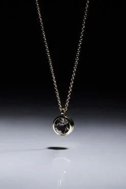 Hand Set European Crystal Solitaire Pendant