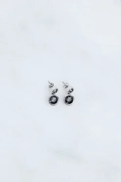 Hand Set European Crystal Solitaire Drop Earrings