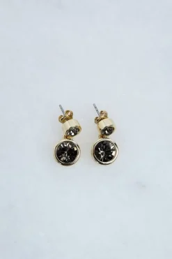 Hand Set European Crystal Solitaire Drop Earrings